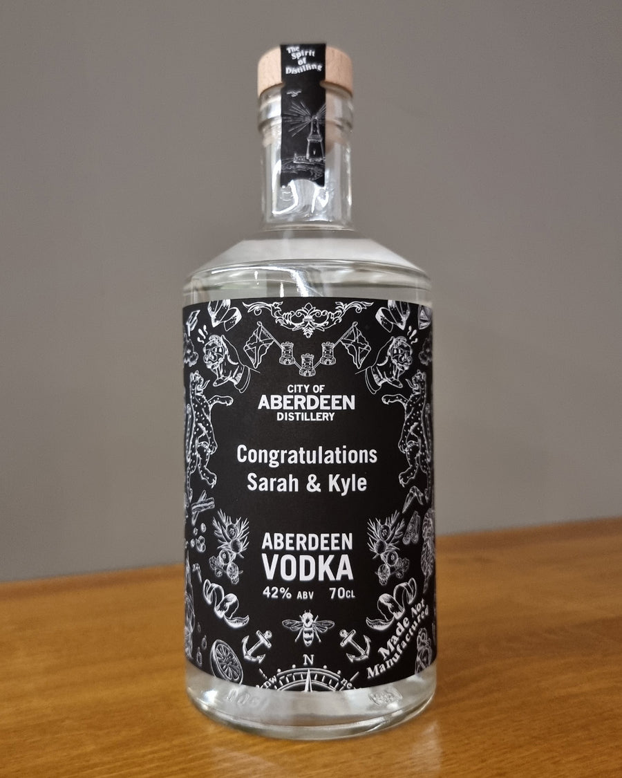 Personalised bottle of vodka